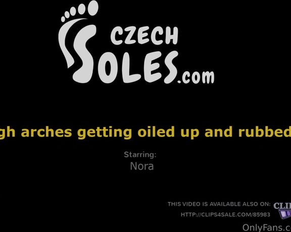 Czechsoles aka czechsoles - 05-23-2023 OnlyFans Video - High arches getting oiled up and rubbed Model Nora Feet size 35