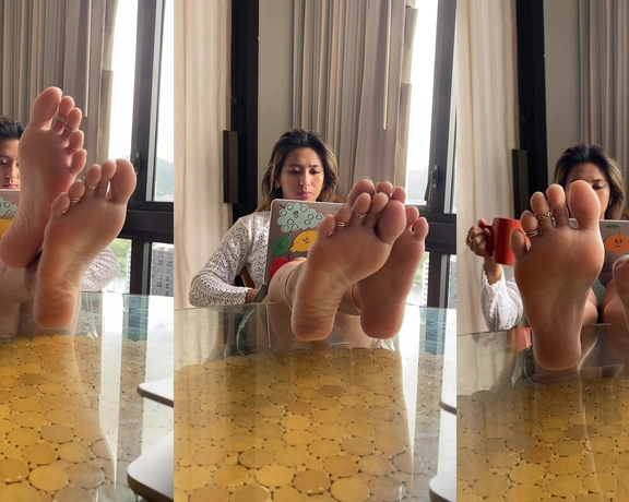 Asian Smart Soles aka asiansmartsoles - 03-27-2023 OnlyFans Video - ignoring you while i sip my morning coffee