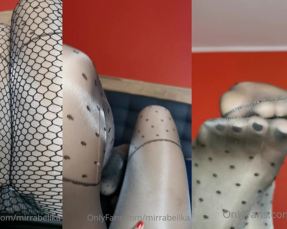 Mira Belka aka mirrabellka - 10-08-2020 OnlyFans Video - Double layering pantyhose and I taking off fishnets