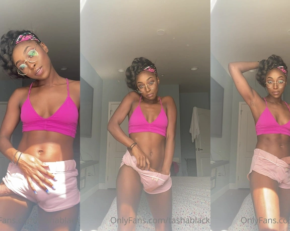 Tasha Black aka tashablack - 08-10-2020 OnlyFans Video - You will love the sexy surprise I have underneath my pink shorts