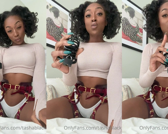 Tasha Black aka tashablack - 03-22-2021 OnlyFans Video - Chastity slaves you have a task