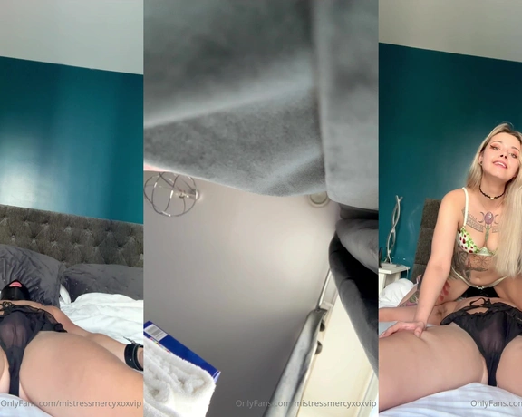 MistressMercyxoxVIP aka mistressmercyxoxvip - 10-05-2023 OnlyFans Video - I sit on his face, he accidentally pushes the camera when i tease him, so I