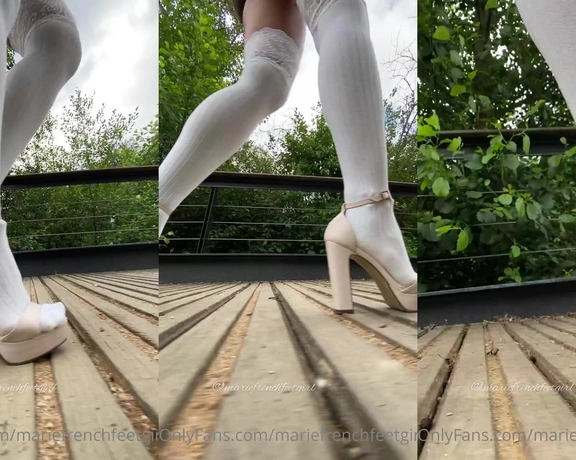 Mariefrenchfeetgirl aka mariefrenchfeetgirl - 06-24-2021 OnlyFans Video - Small photos in socks heels I know a lot like  Before sleeping