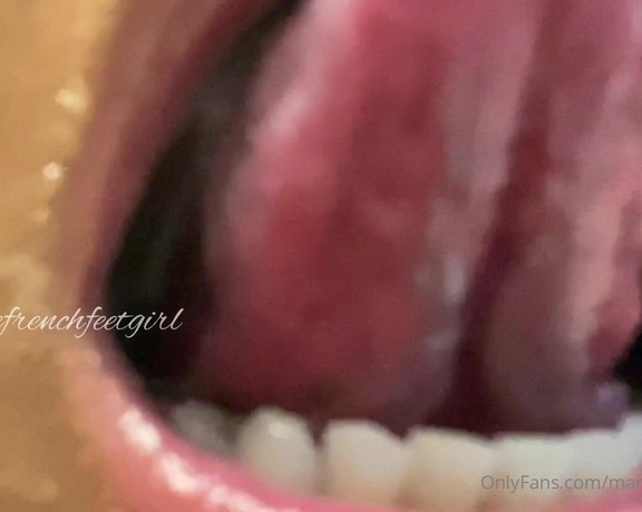 Mariefrenchfeetgirl aka mariefrenchfeetgirl - 07-02-2021 OnlyFans Video - Pov tongue and mouth for my first time do you like it