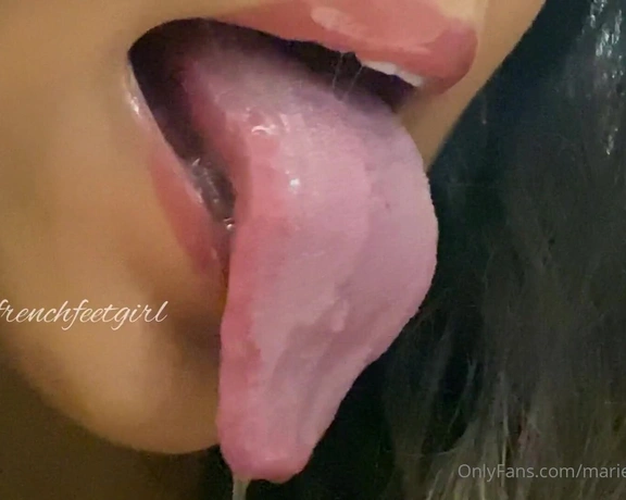 Mariefrenchfeetgirl aka mariefrenchfeetgirl - 07-02-2021 OnlyFans Video - Pov tongue and mouth for my first time do you like it