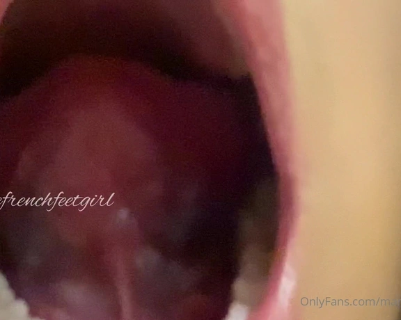 Mariefrenchfeetgirl aka mariefrenchfeetgirl - 07-02-2021 OnlyFans Video - Pov tongue and mouth for my first time do you like it