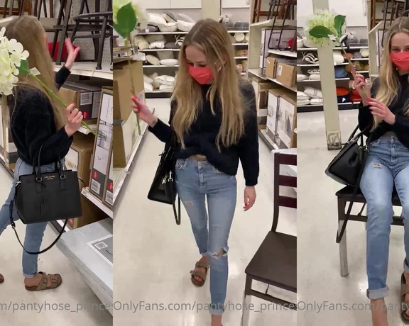 Blonde Amour99 aka pantyhose_princess99 - 01-10-2021 OnlyFans Video - Wanna go shopping with me