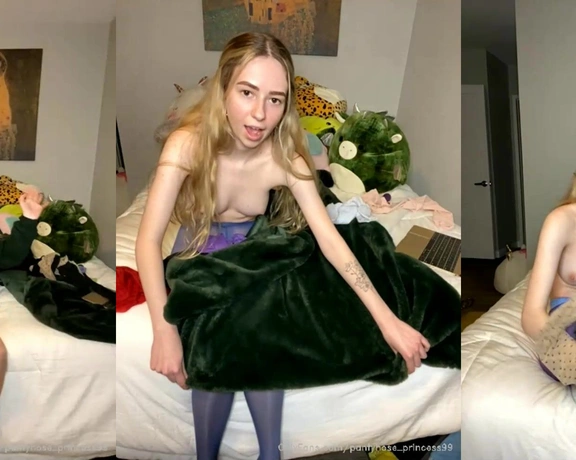 Blonde Amour99 aka pantyhose_princess99 - 03-06-2021 OnlyFans Video - Stream started at 03062021 0402 am Nylon Layering 10 layers