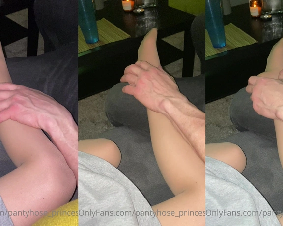 Blonde Amour99 aka pantyhose_princess99 - 04-02-2021 OnlyFans Video - Leg rubs tonight