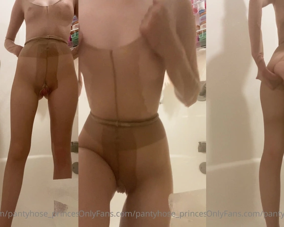 Blonde Amour99 aka pantyhose_princess99 - 05-26-2021 OnlyFans Video - Cleaning off my nylon encasement outfit