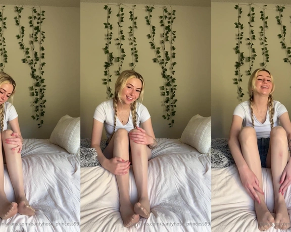 Blonde Amour99 aka pantyhose_princess99 - 06-22-2024 OnlyFans Video - Would you want to practice with me