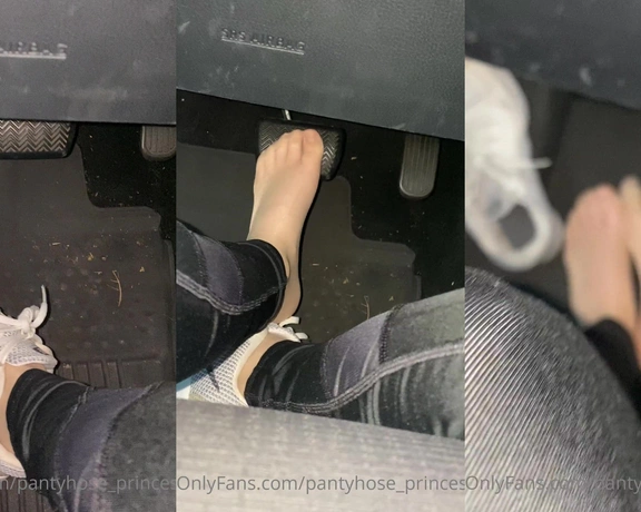 Blonde Amour99 aka pantyhose_princess99 - 09-21-2021 OnlyFans Video - A little pedal pushing Whenver Im in my car I always love to mess around with