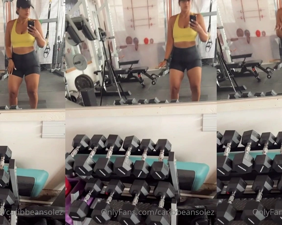 CaribbeanSolez aka caribbeansolez - 05-23-2022 OnlyFans Video - Soca Gym Session I got a little interrupted by my husband because it drives him nuts