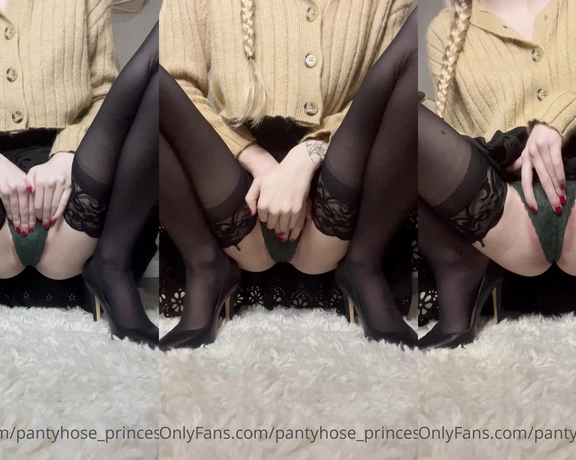 Blonde Amour99 aka pantyhose_princess99 - 01-11-2022 OnlyFans Video - Guess well just have to wait and see how creamy these panties get