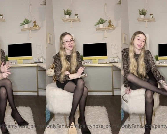 Blonde Amour99 aka pantyhose_princess99 - 01-17-2022 OnlyFans Video - 12 minutes of me teasing you Cant wait to start work on Monday Hopefully this interview