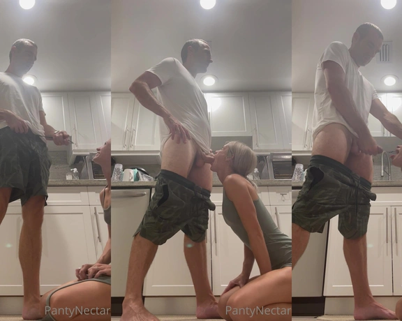 PantyNectar aka pantynectar - 06-05-2022 OnlyFans Video - Hubby and I had company over but we slipped inside real quick to grab more tea