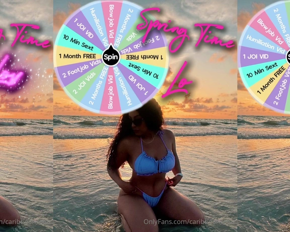 CaribbeanSolez aka caribbeansolez - 03-08-2025 OnlyFans Video - Spin the Springtime Love Wheel  Feeling lucky Try your fortune and win exciting prizes