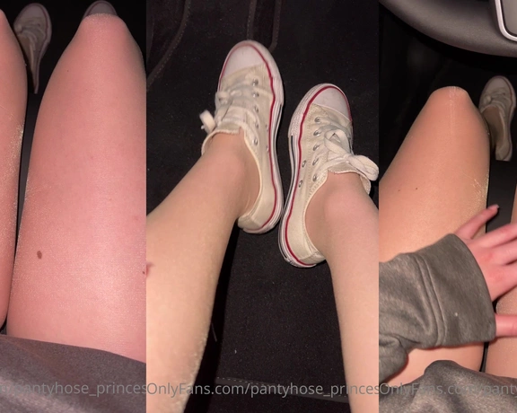 Blonde Amour99 aka pantyhose_princess99 - 06-19-2022 OnlyFans Video - Told you Id show off how shiny they are I really wanna squirt again tonight maybe