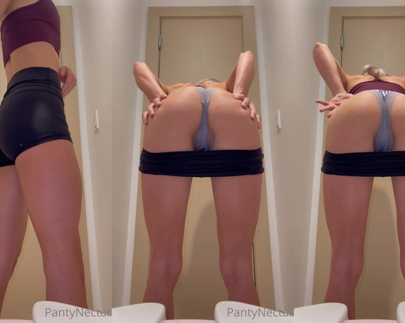 PantyNectar aka pantynectar - 05-07-2022 OnlyFans Video - Gym slut  can you even imagine how sweaty my panties are