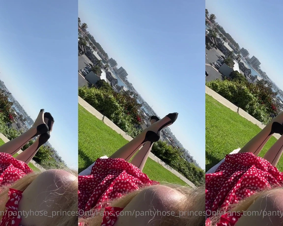 Blonde Amour99 aka pantyhose_princess99 - 06-27-2022 OnlyFans Video - When the wind keeps blowing up your dress oh well