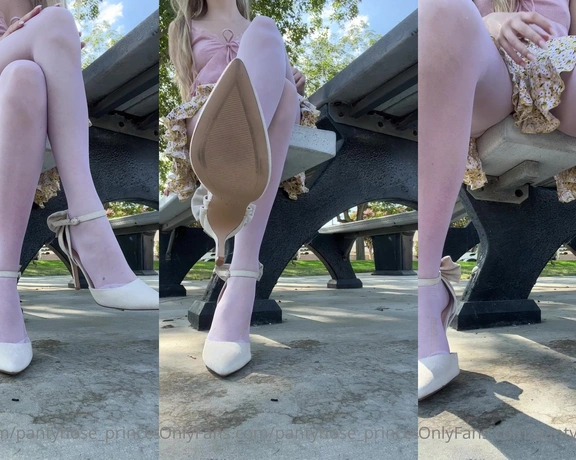 Blonde Amour99 aka pantyhose_princess99 - 08-16-2022 OnlyFans Video - Beautiful weather today calls for pink pantyhose