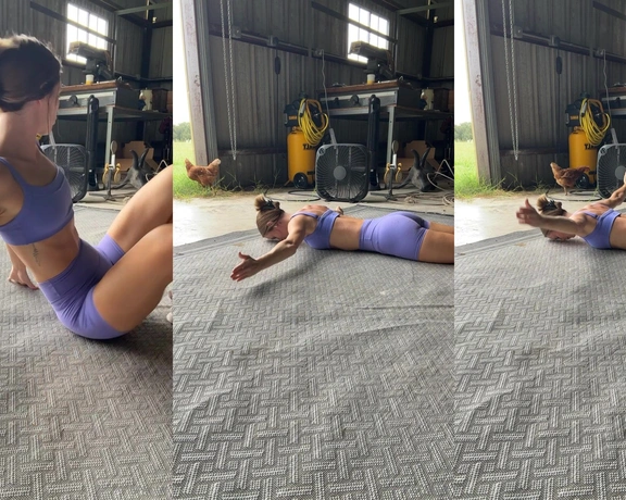 PantyNectar aka pantynectar - 07-13-2024 OnlyFans Video - Little bit from my workout today SFW  with the chickens roaming around_9kyf