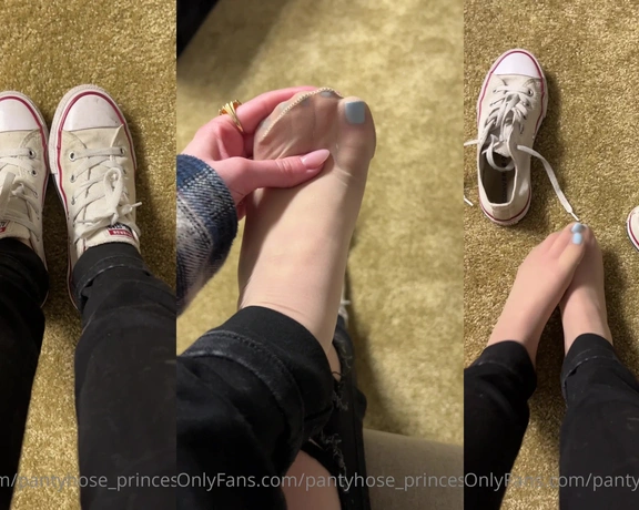 Blonde Amour99 aka pantyhose_princess99 - 04-08-2023 OnlyFans Video - Wore my pantyhose all around SF yesterday amp had to show them off when I got