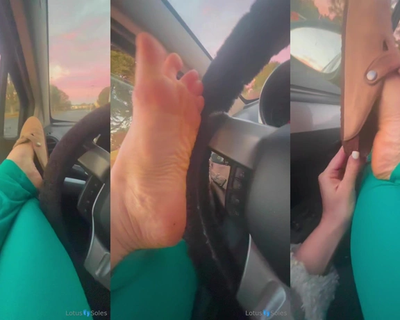 Lotus Feet aka lotussoles - 10-24-2023 OnlyFans Video - Chilly carpool this morning