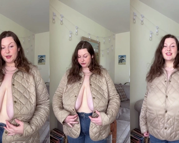 Majik Milk aka majikmilk - 05-21-2024 OnlyFans Video - This jacket is no match for my boobs