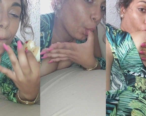 Thickpuertoricansoles aka thickprsoles - 11-22-2019 OnlyFans Video - hmm who has a hand mouth fetish watch me suck my ice cream fingers and titts