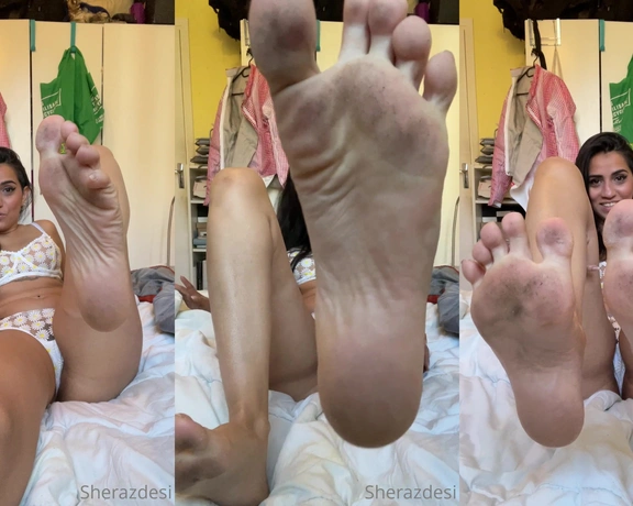 Sheraz Desi aka sherazdesi - 01-13-2022 OnlyFans Video - Would you like to worship my dirty soles Lick it all clean before my husband comes