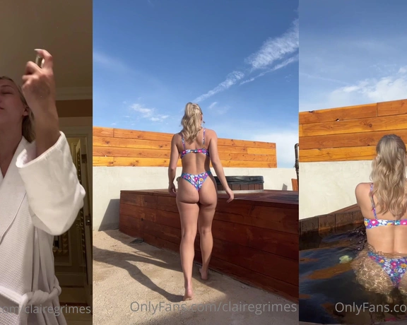 Claire Grimes aka clairegrimes - 05-12-2023 OnlyFans Video - A short mix of some slomo videos  BTS of the hot tub