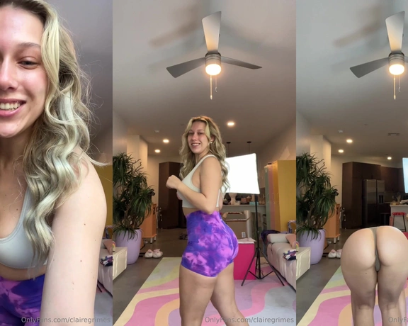 Claire Grimes aka clairegrimes - 06-17-2024 OnlyFans Video - Jiggly wiggly in these booty shorts and without them