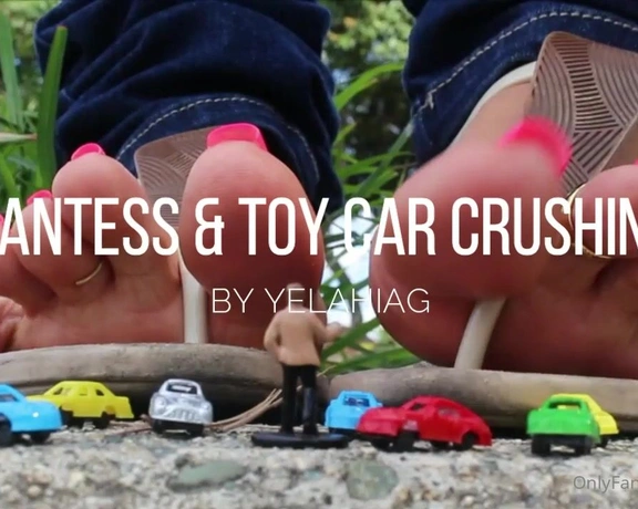 YelahiaG aka yelahiag - 06-13-2022 OnlyFans Video - yelahiag Giantess in a special toy car crush video with flat sandals