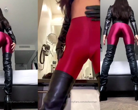 Evil Woman aka evilwoman - 01-28-2020 OnlyFans Video - Red Spandex tease x