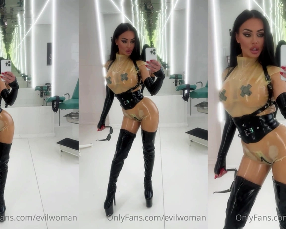 Evil Woman aka evilwoman - 07-15-2023 OnlyFans Video - How weak you are for me in this rubber outfit