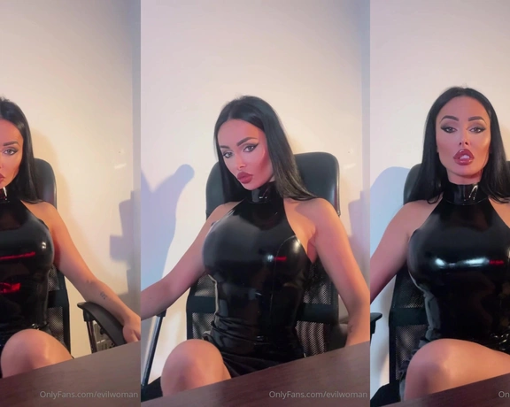 Evil Woman aka evilwoman - 02-22-2024 OnlyFans Video - Imagine being opposite, bondaged and on your knees, with gag ball in your mouth, fully under