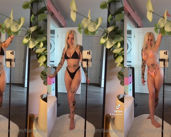 Babyfooji aka Peachtoot aka babyfooji - 06-17-2023 OnlyFans Video - bikini try off haul  which one is your fav to see me out of